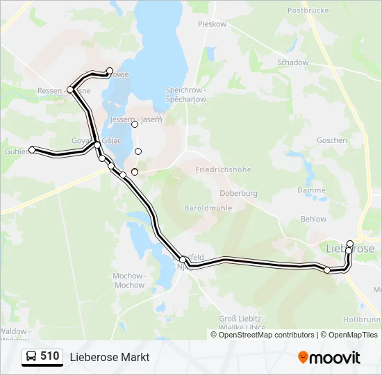 Автобус 510: карта маршрута