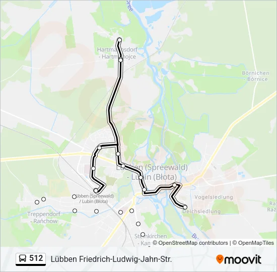 512 Bus Line Map