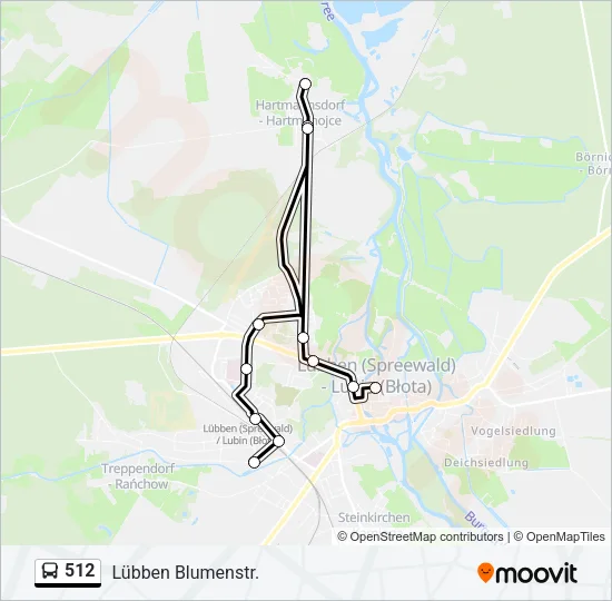 512 Bus Line Map