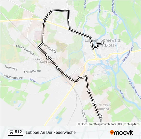 512 Bus Line Map