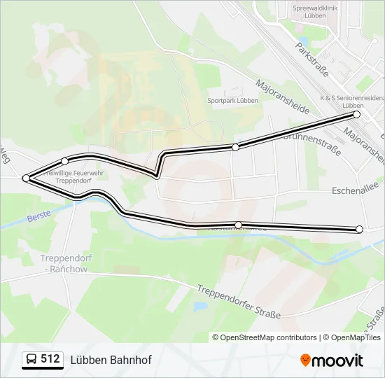 512 Bus Line Map