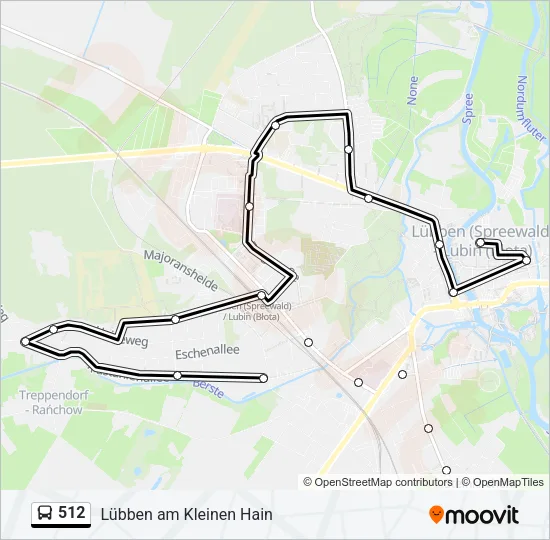 512 Bus Line Map