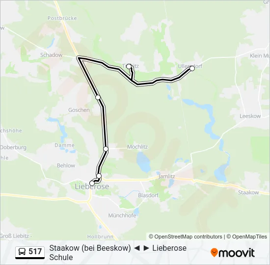 517 Bus Line Map