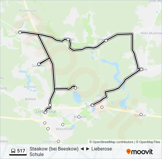 517 Bus Line Map