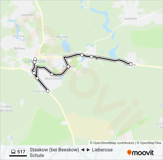 517 Bus Line Map