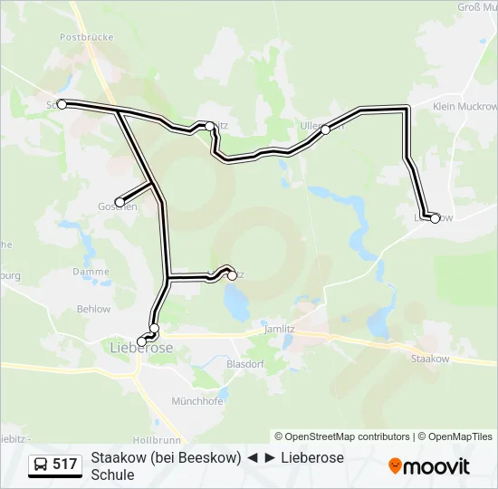 517 Bus Line Map
