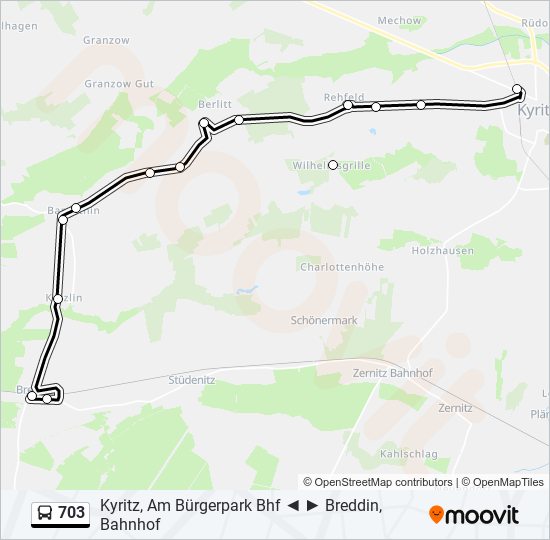 703 bus Line Map