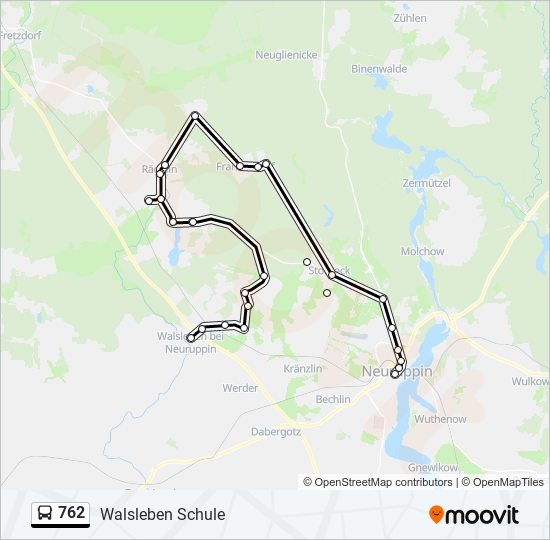 Автобус 762: карта маршрута