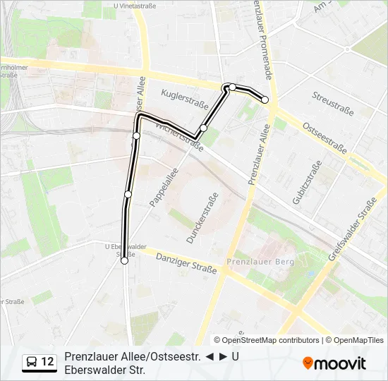 12 Bus Line Map