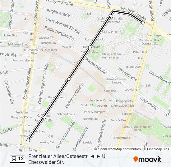 12 Bus Line Map