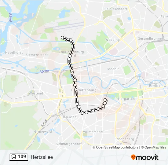 109 Bus Line Map