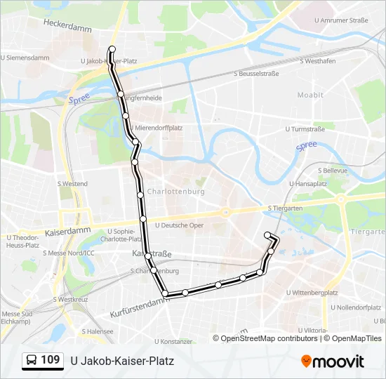 109 Bus Line Map