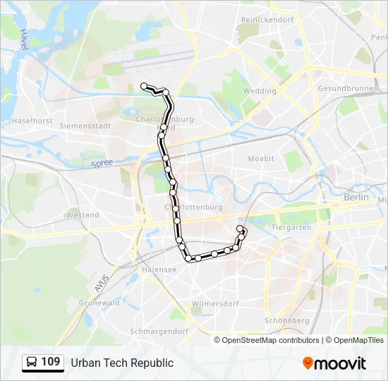 109 Bus Line Map