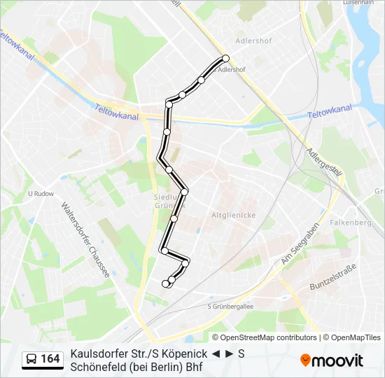 164 Bus Line Map