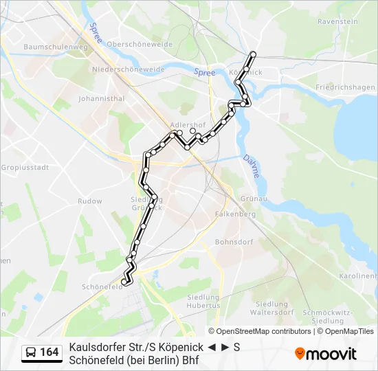 Автобус 164: карта маршрута
