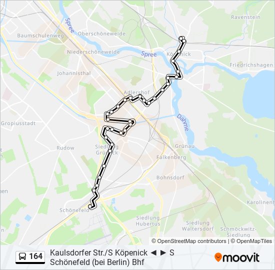 Buslinie 164 Karte