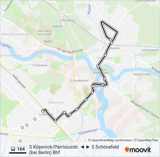 164 Bus Line Map
