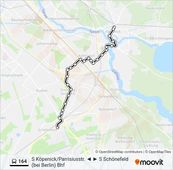 164 Bus Line Map