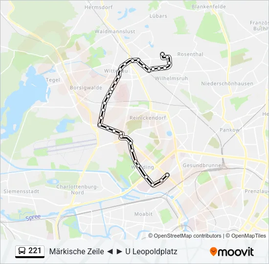 221 Bus Line Map