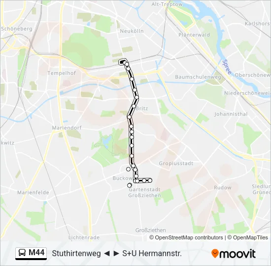 M44 Bus Line Map