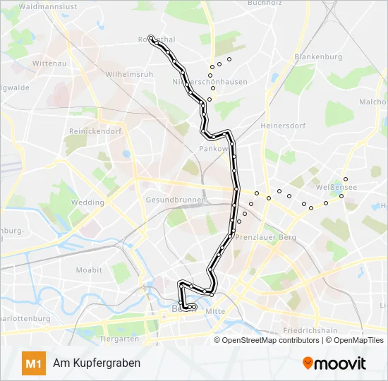 M1 Light Rail Line Map