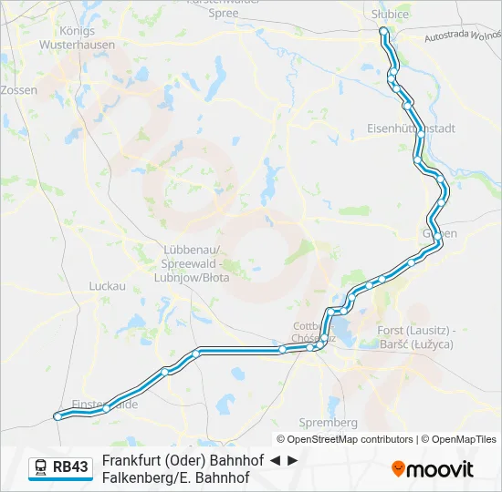 RB43 Train Line Map