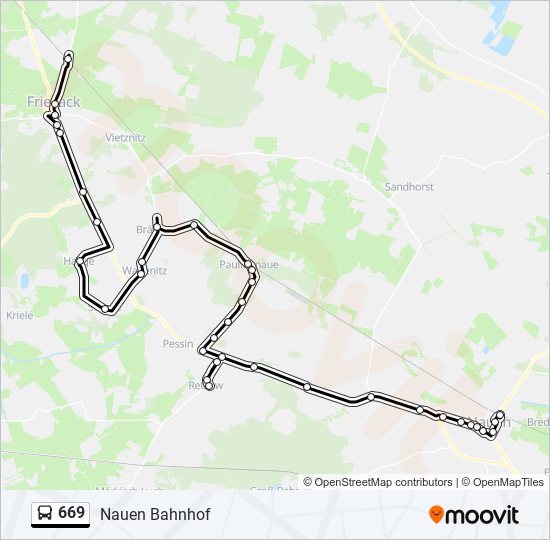 669 bus Line Map