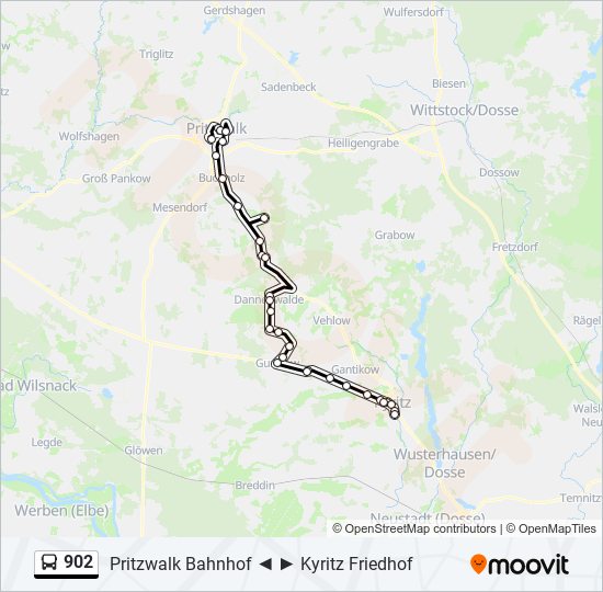 902 bus Line Map