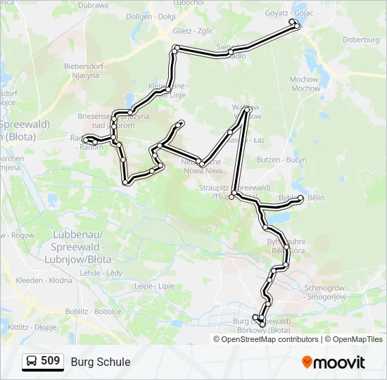 509 Bus Line Map