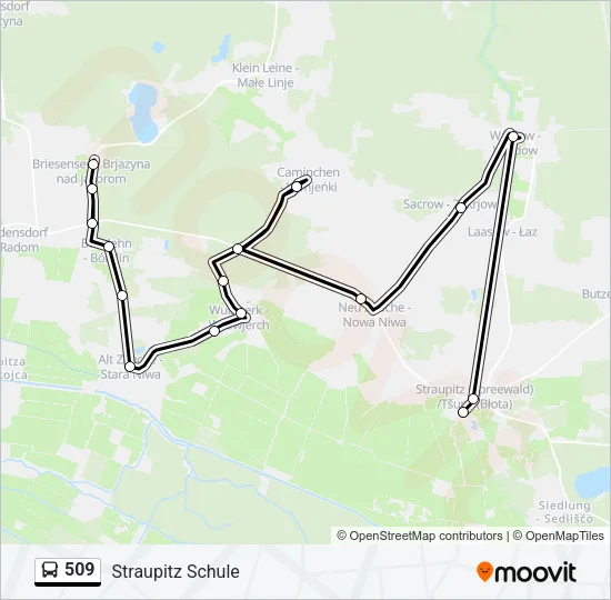 509 Bus Line Map