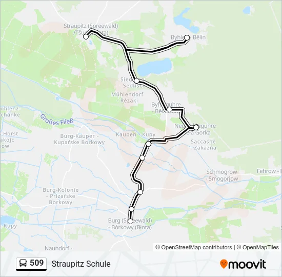 509 Bus Line Map