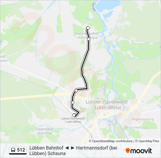 512 Bus Line Map