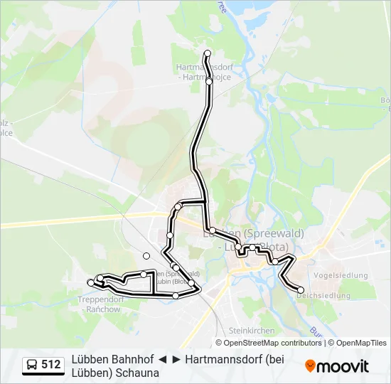 512 Bus Line Map