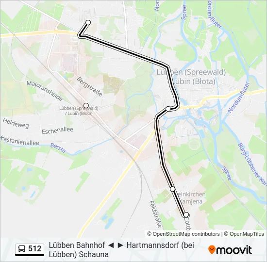512 Bus Line Map