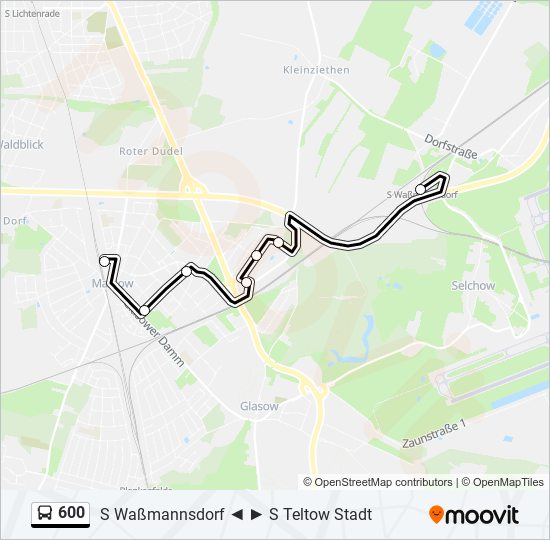 600 bus Line Map