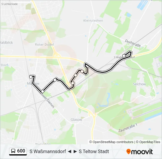600 Bus Line Map