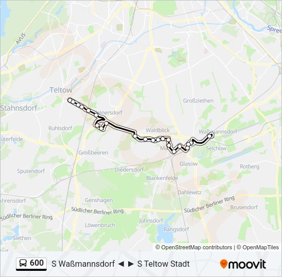 600 Bus Line Map