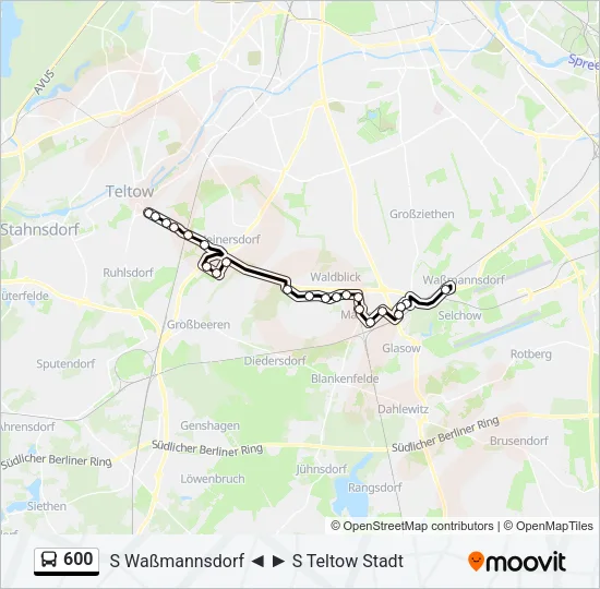 600 Bus Line Map