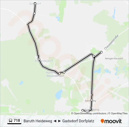 718 Bus Line Map
