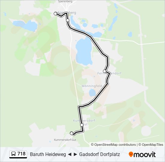 718 bus Line Map