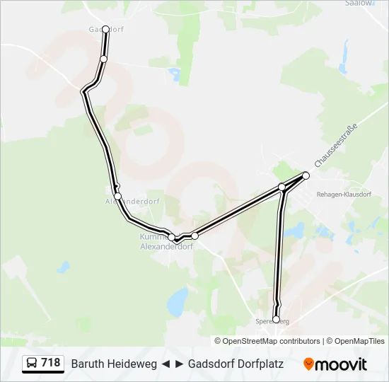 718 Bus Line Map