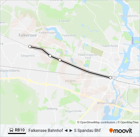 Buslinie RB10 Karte