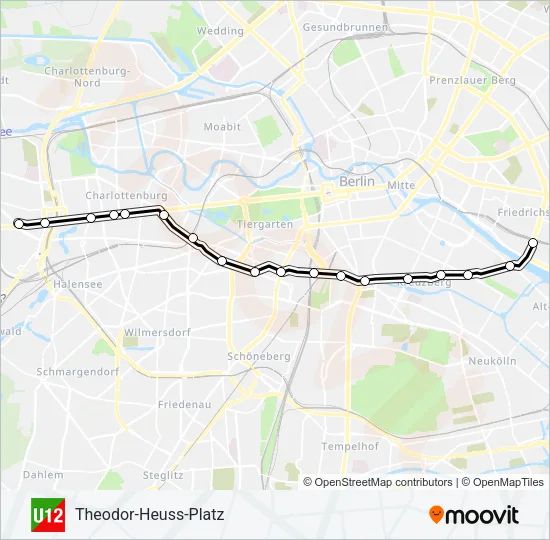 U12 Subway Line Map