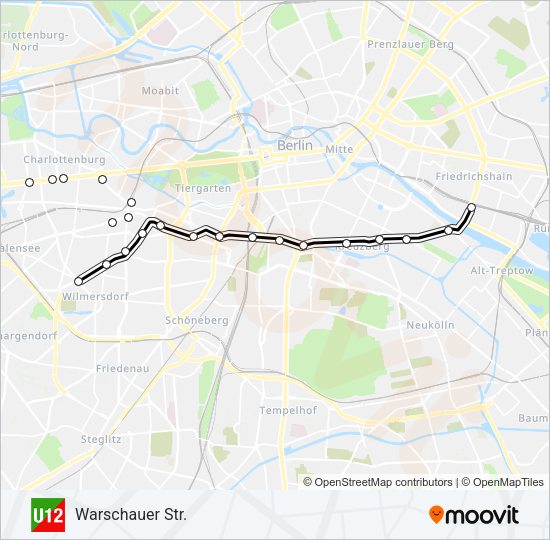 Метро U12: карта маршрута