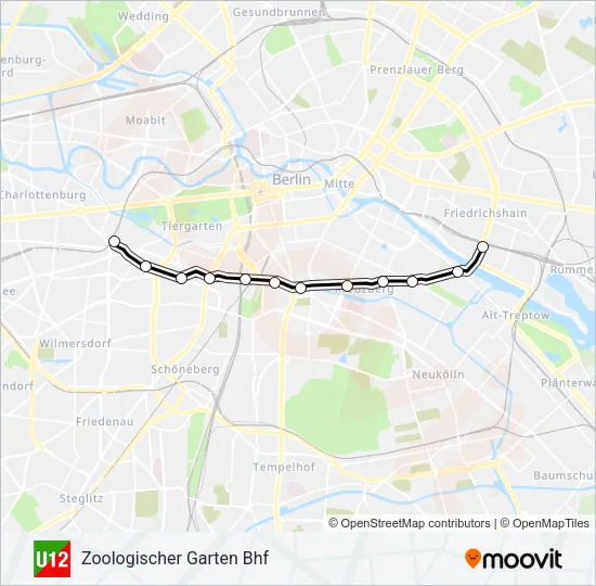 U12 Subway Line Map