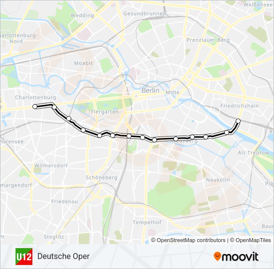 Метро U12: карта маршрута