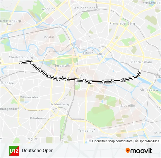 U12 Subway Line Map