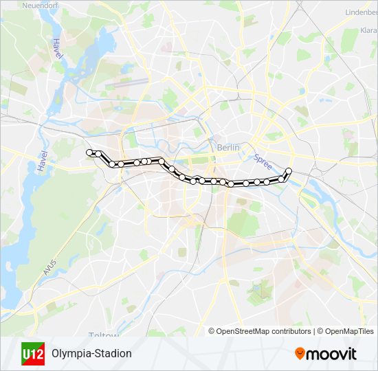 Метро U12: карта маршрута