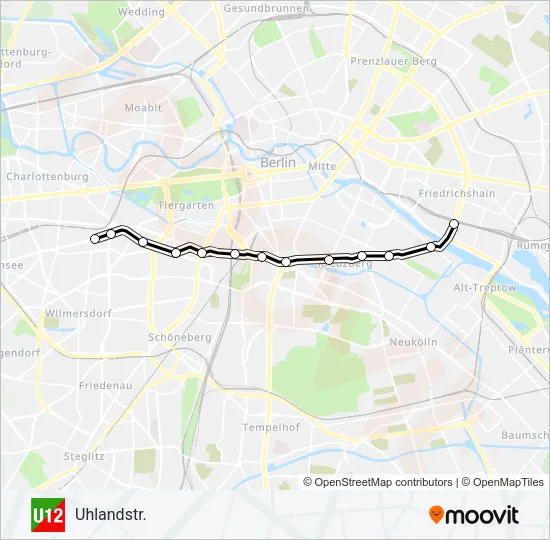 U12 Subway Line Map