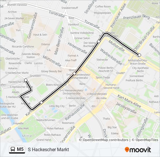 m5 Route: Schedules, Stops & Maps - S Hackescher Markt (Updated)